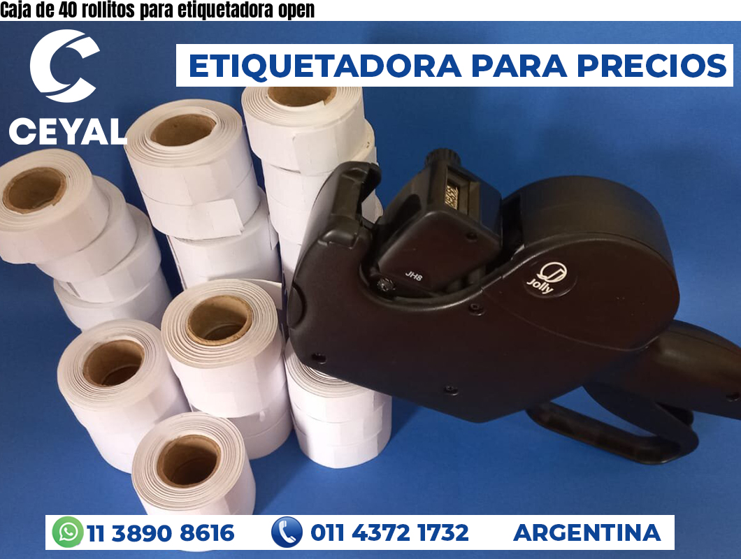 Caja de 40 rollitos para etiquetadora open
