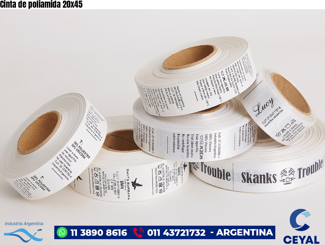 Cinta de poliamida 20×45