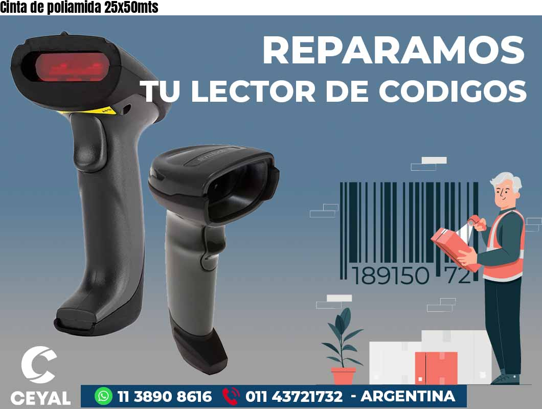 Cinta de poliamida 25x50mts