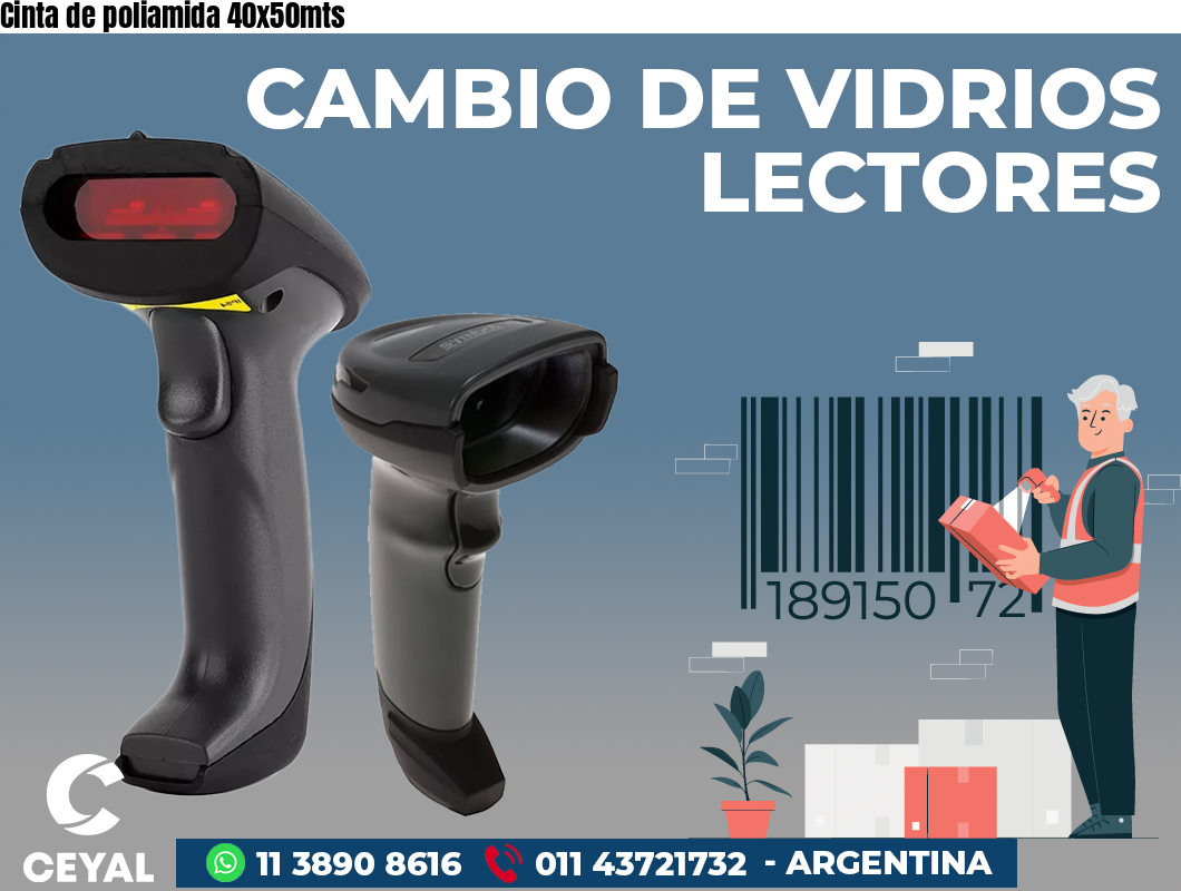 Cinta de poliamida 40x50mts