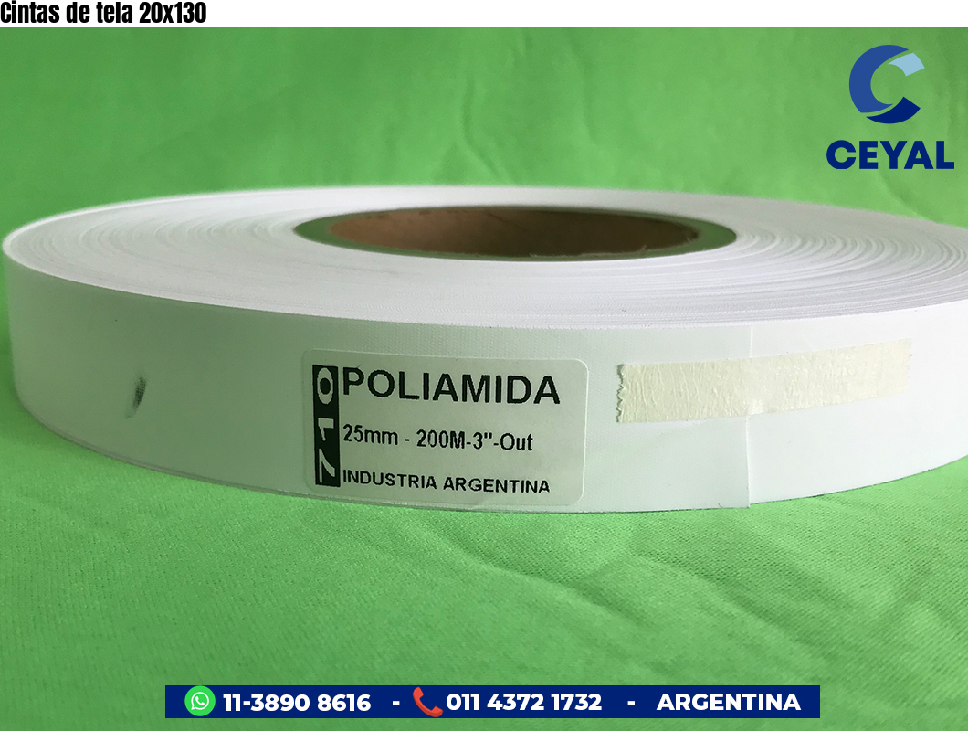 Cintas de tela 20x130