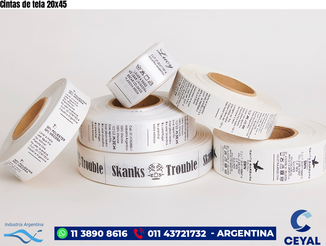 Cintas de tela 20×45