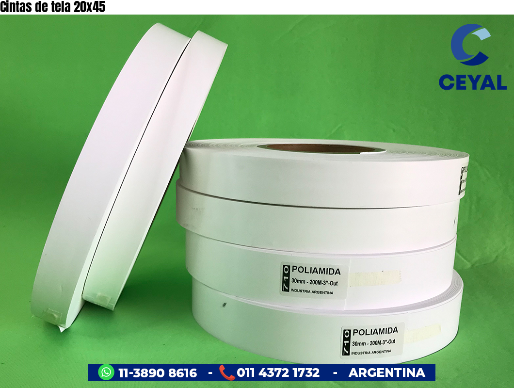 Cintas de tela 20x45