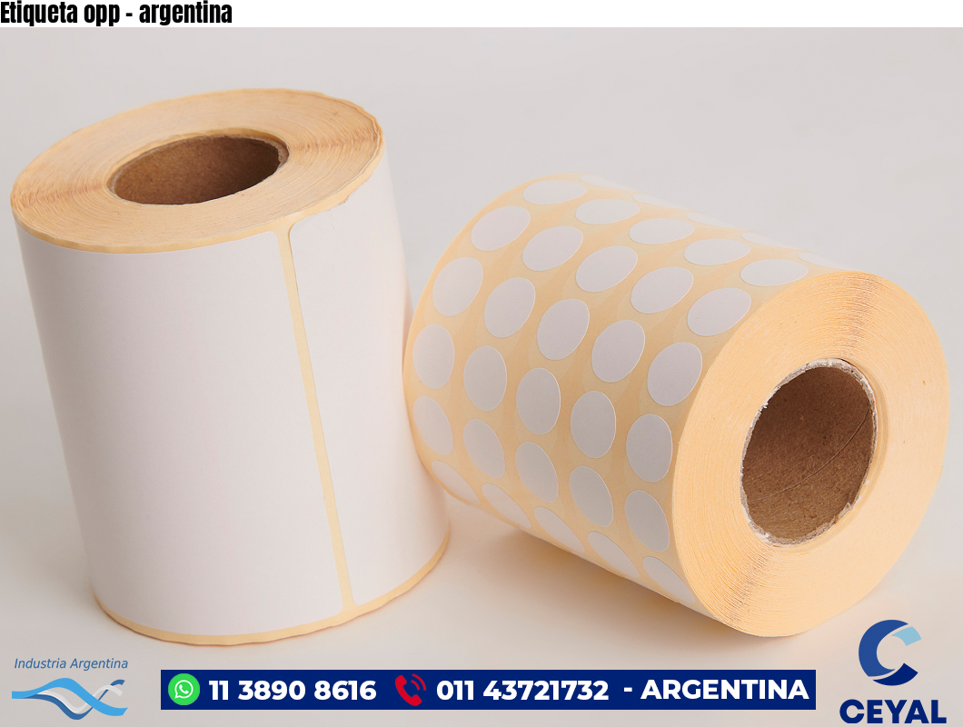 Etiqueta opp - argentina