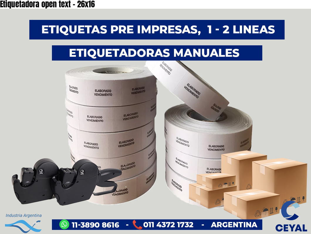 Etiquetadora open text - 26x16