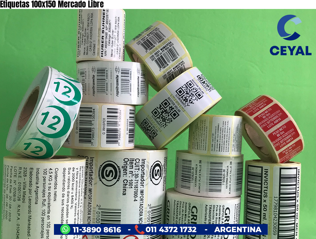 Etiquetas 100x150 Mercado Libre