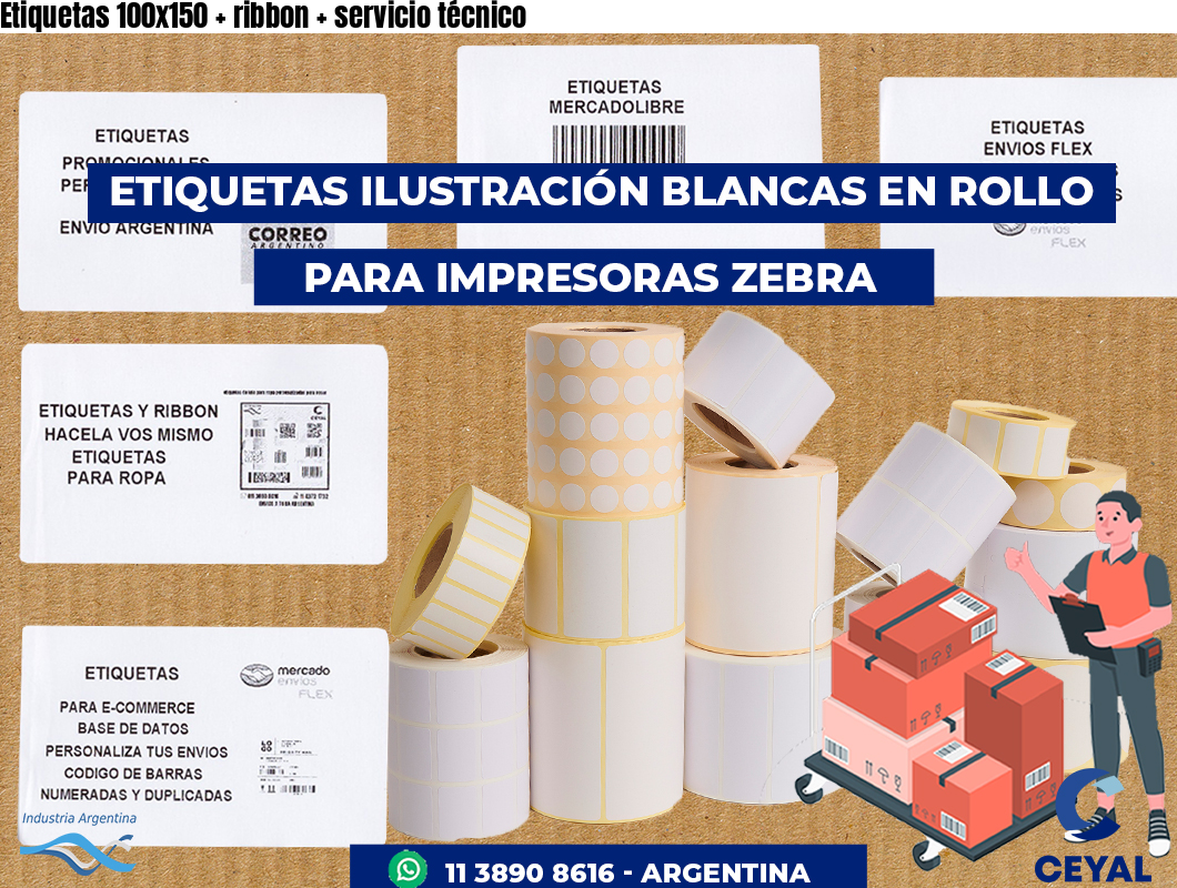 Etiquetas 100x150   ribbon   servicio técnico