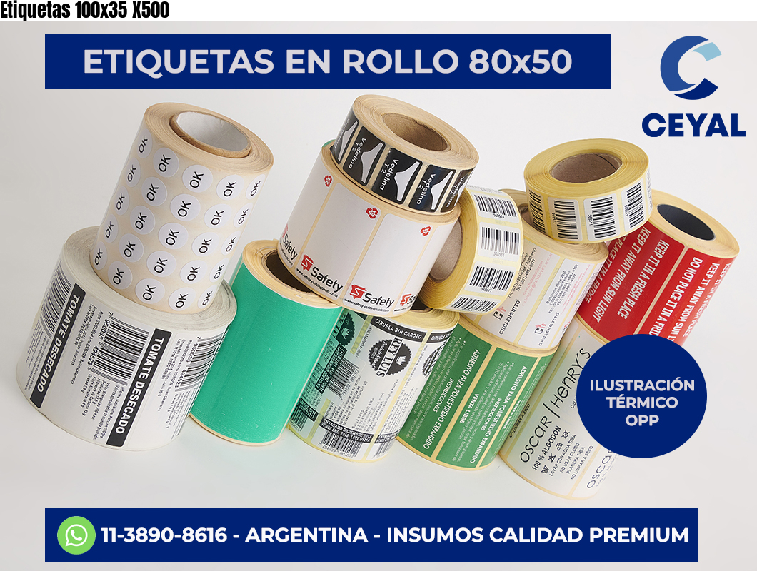 Etiquetas 100×35 X500