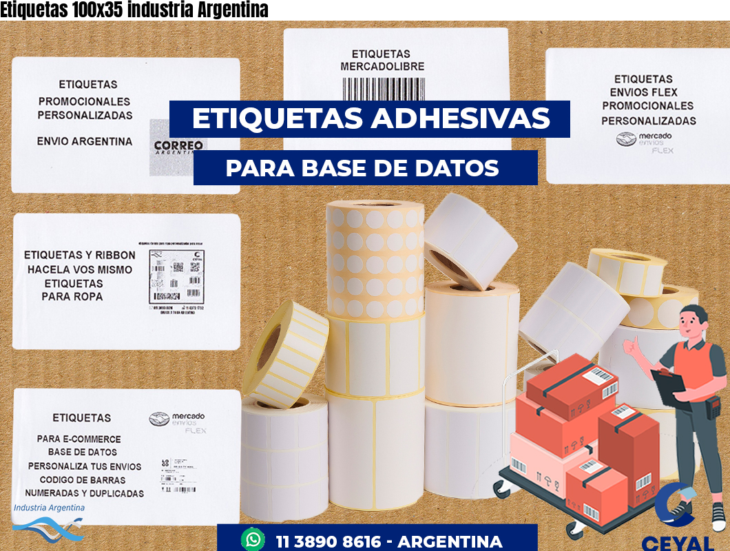 Etiquetas 100x35 industria Argentina