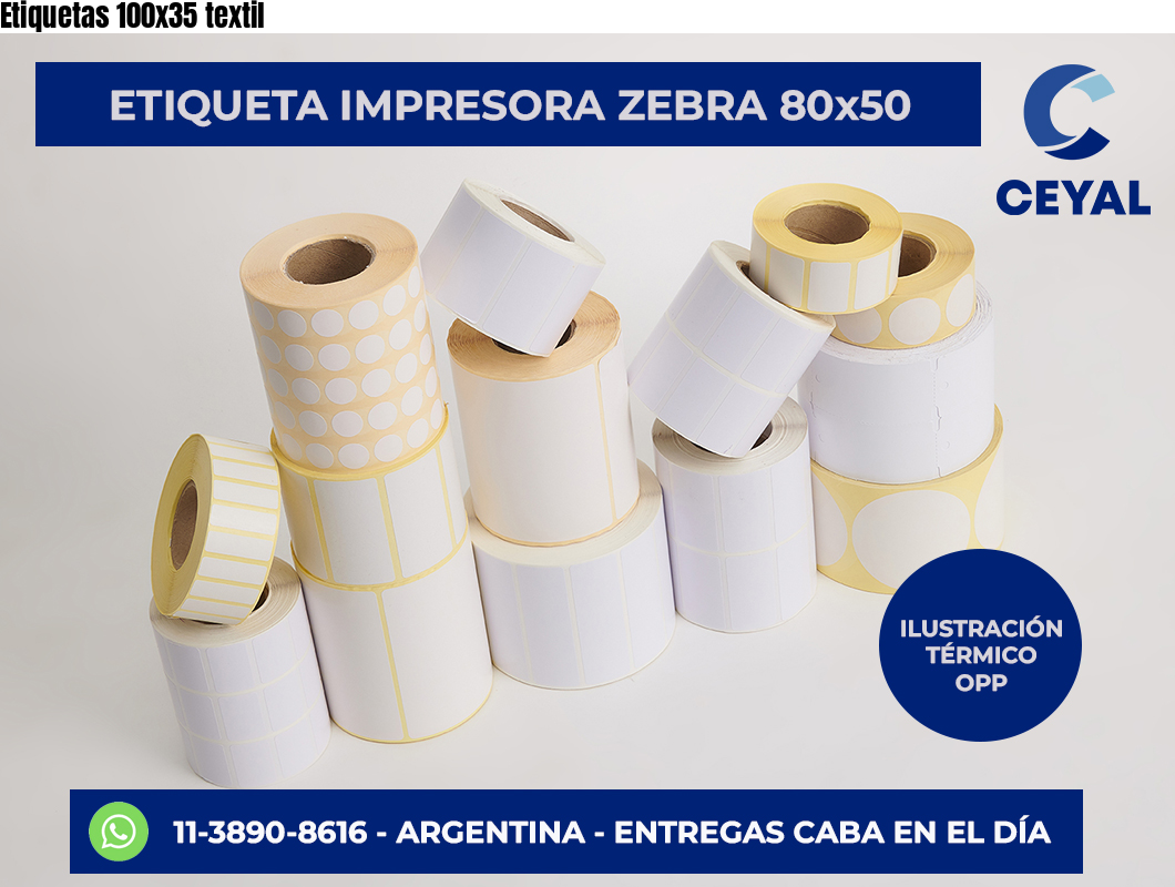 Etiquetas 100×35 textil