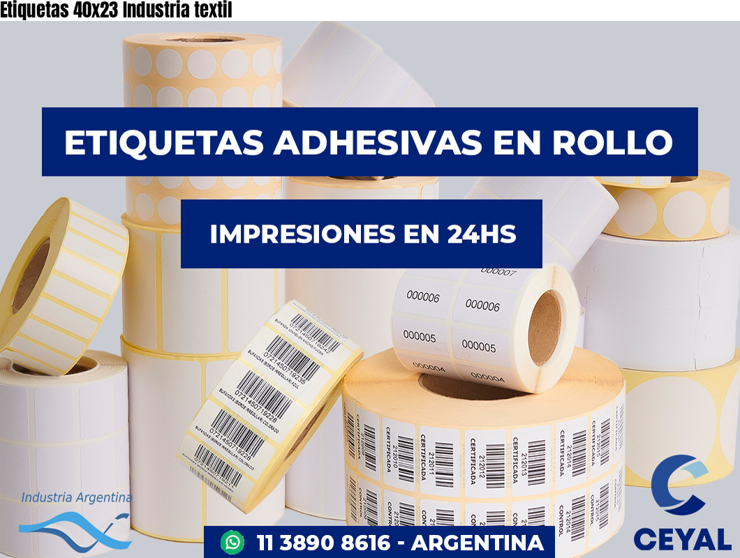 Etiquetas 40x23 Industria textil