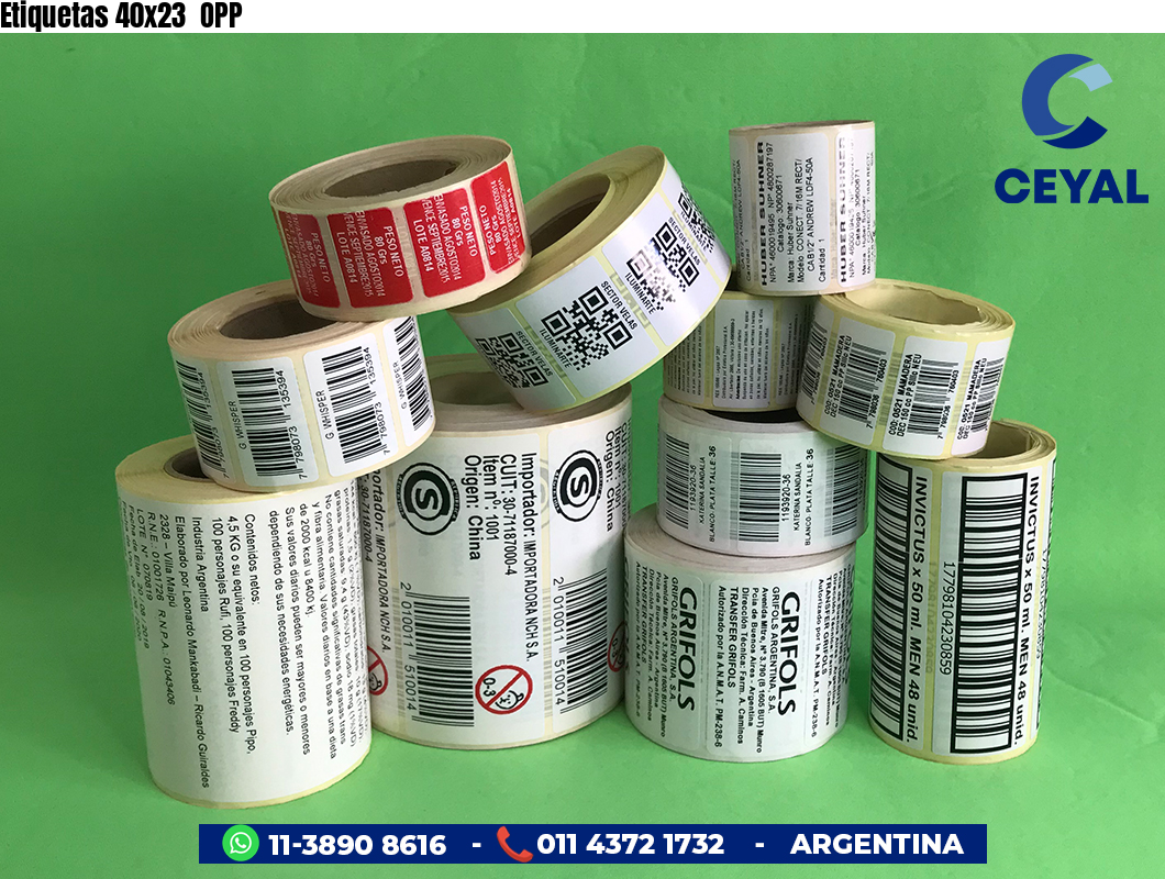 Etiquetas 40x23 OPP