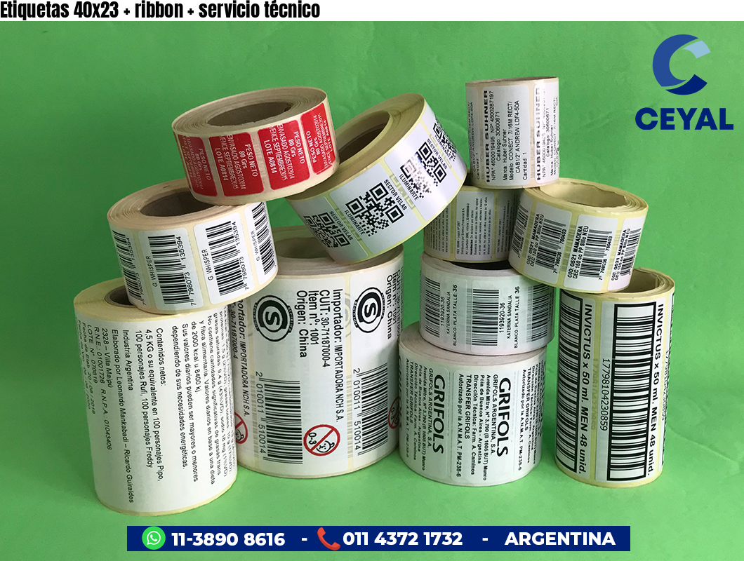Etiquetas 40x23   ribbon   servicio técnico