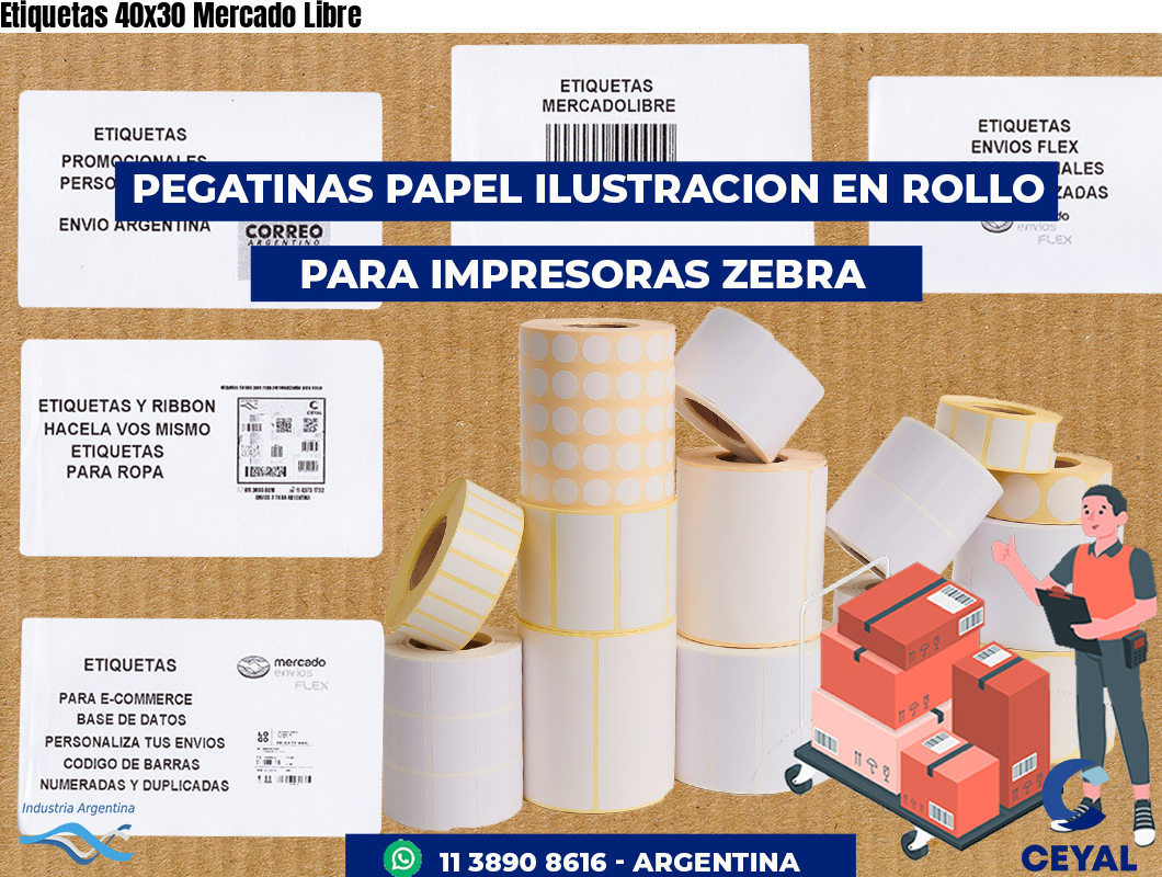 Etiquetas 40x30 Mercado Libre