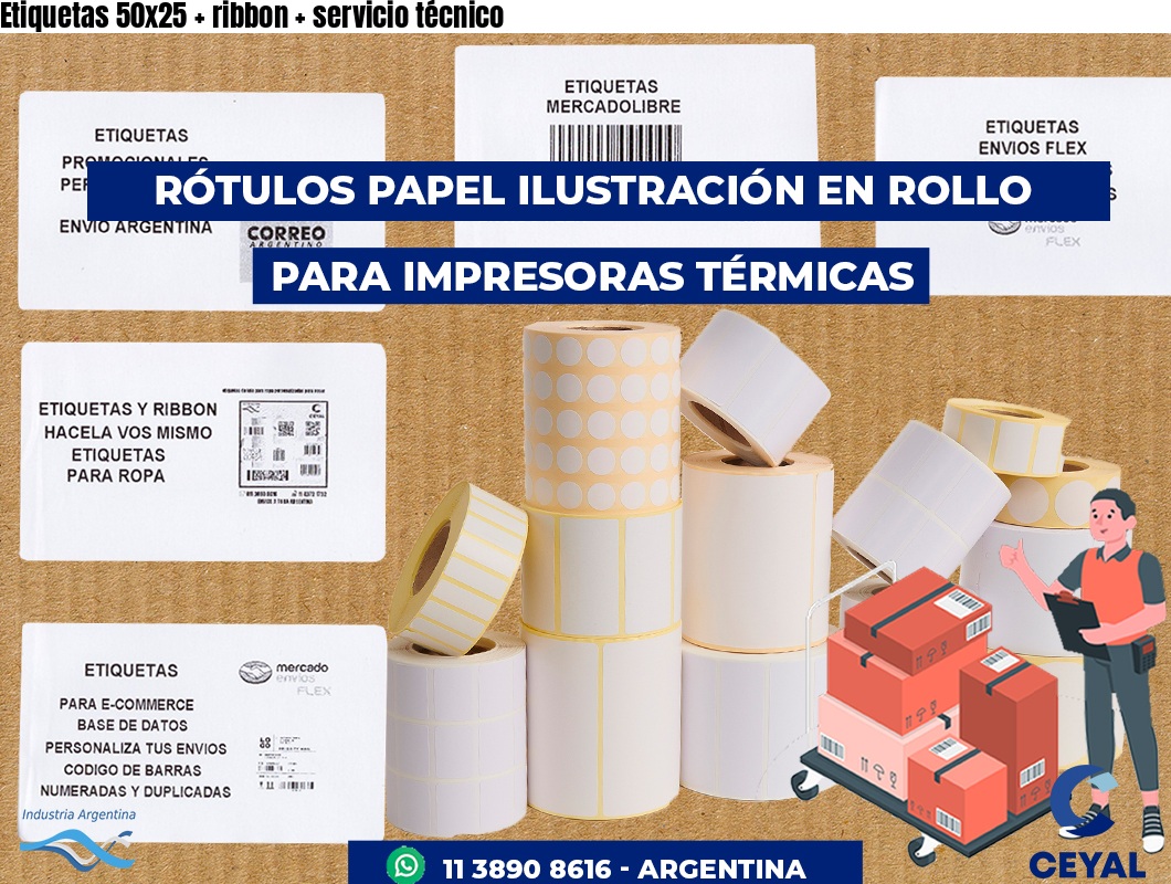 Etiquetas 50x25   ribbon   servicio técnico