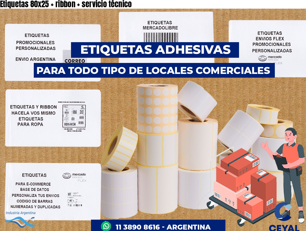 Etiquetas 80x25   ribbon   servicio técnico