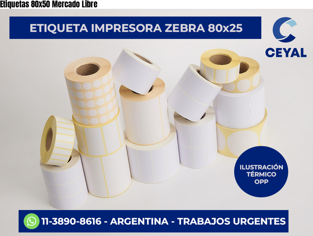 Etiquetas 80×50 Mercado Libre