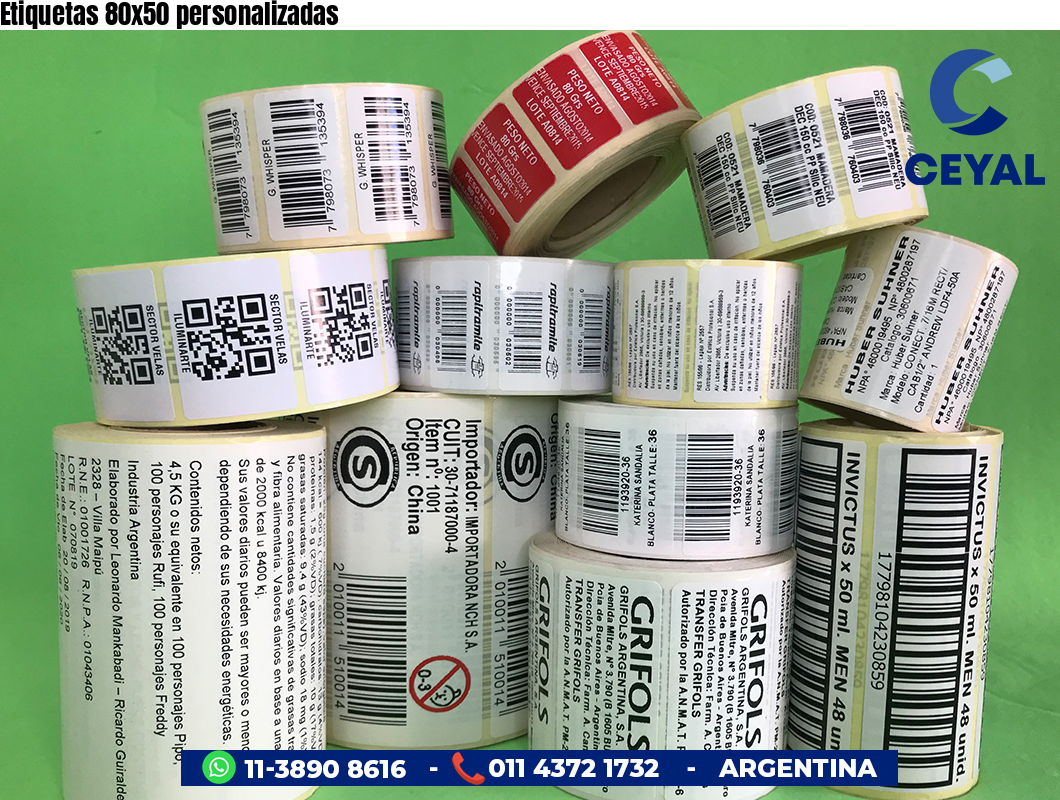 Etiquetas 80x50 personalizadas