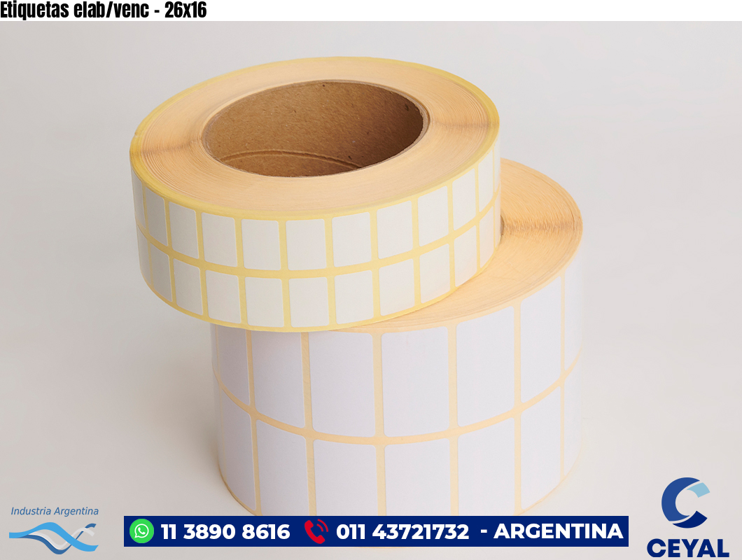 Etiquetas elab/venc - 26x16
