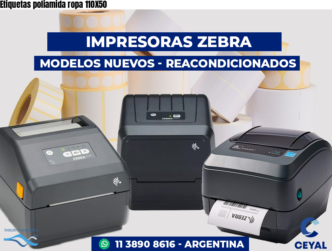Etiquetas poliamida ropa 110X50