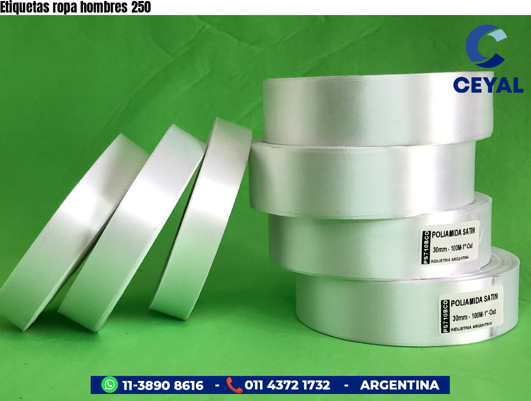 Etiquetas ropa hombres 250