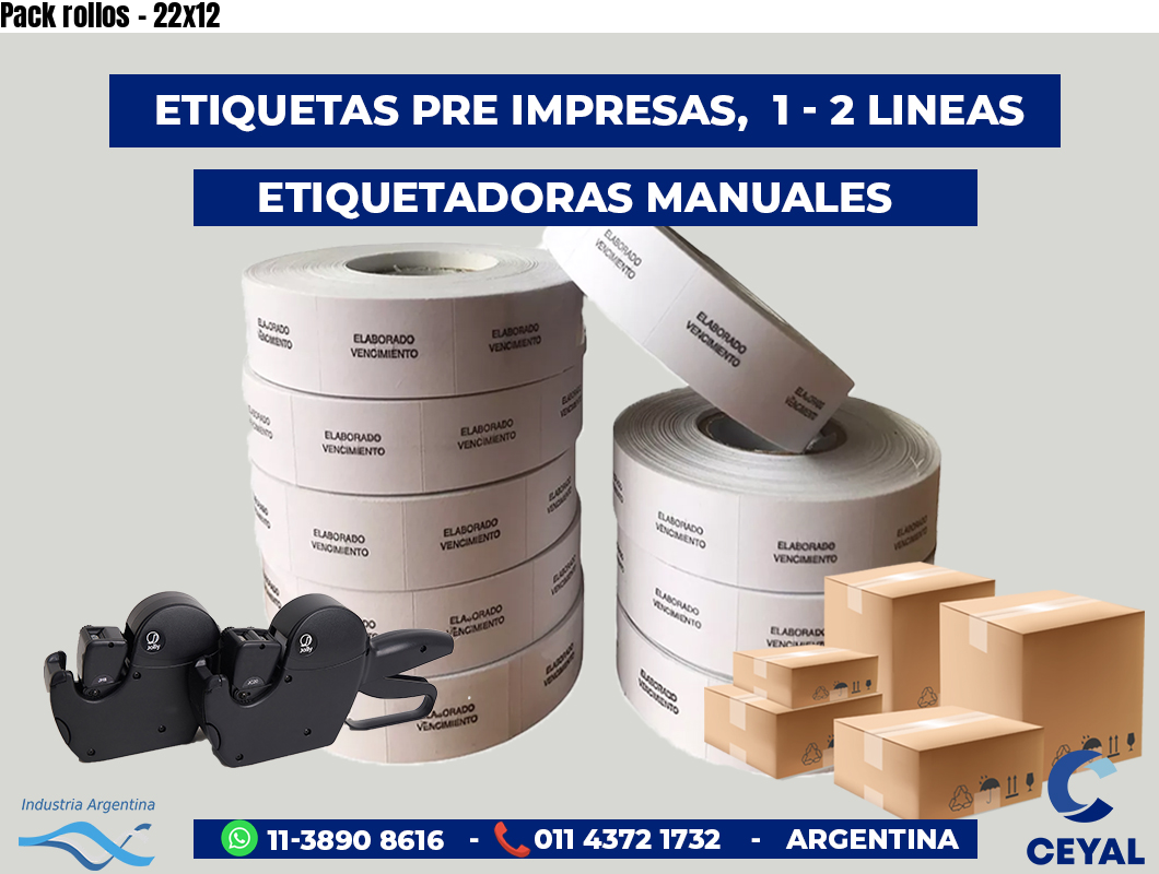 Pack rollos - 22x12