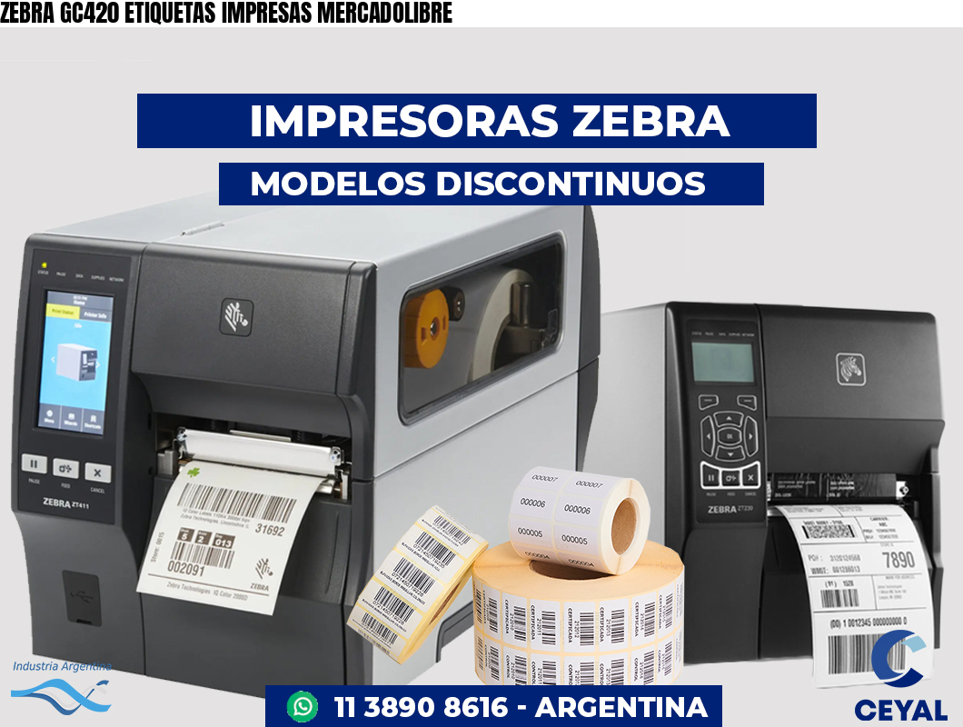 ZEBRA GC420 ETIQUETAS IMPRESAS MERCADOLIBRE