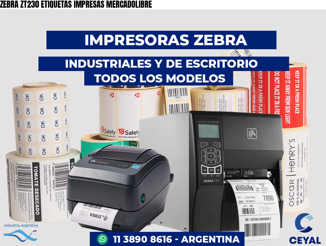 ZEBRA ZT230 ETIQUETAS IMPRESAS MERCADOLIBRE