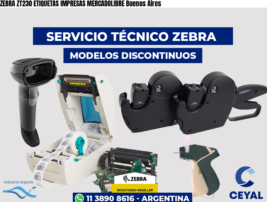 ZEBRA ZT230 ETIQUETAS IMPRESAS MERCADOLIBRE Buenos Aires