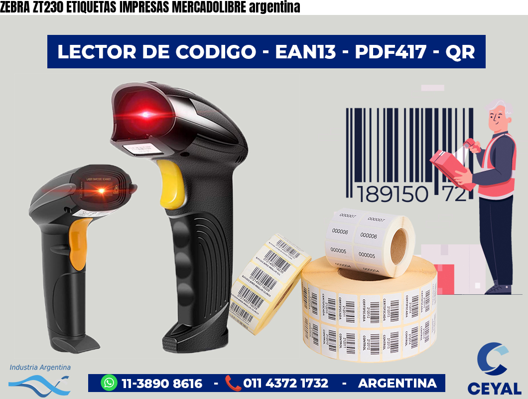ZEBRA ZT230 ETIQUETAS IMPRESAS MERCADOLIBRE argentina