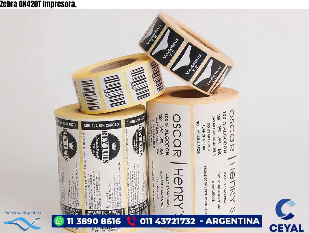 Zebra GK420T Impresora.
