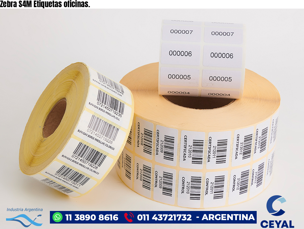 Zebra S4M Etiquetas oficinas.