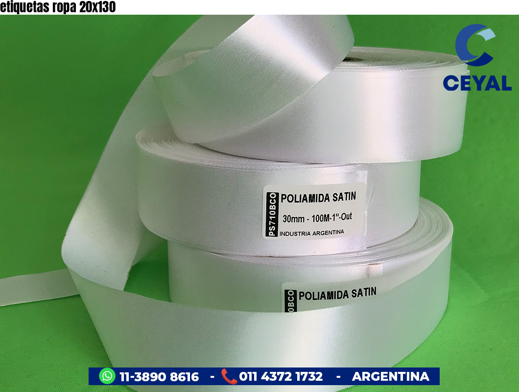 etiquetas ropa 20x130