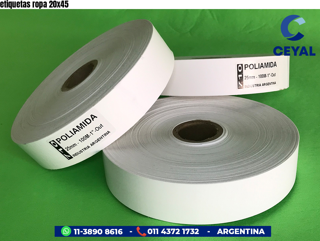 etiquetas ropa 20x45
