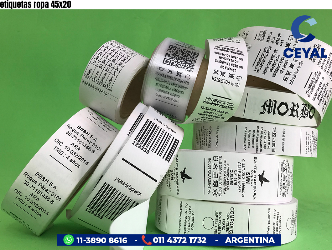 etiquetas ropa 45×20