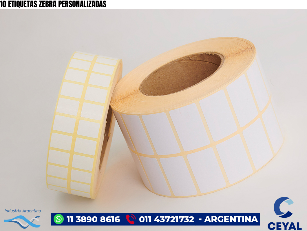 10 ETIQUETAS ZEBRA PERSONALIZADAS
