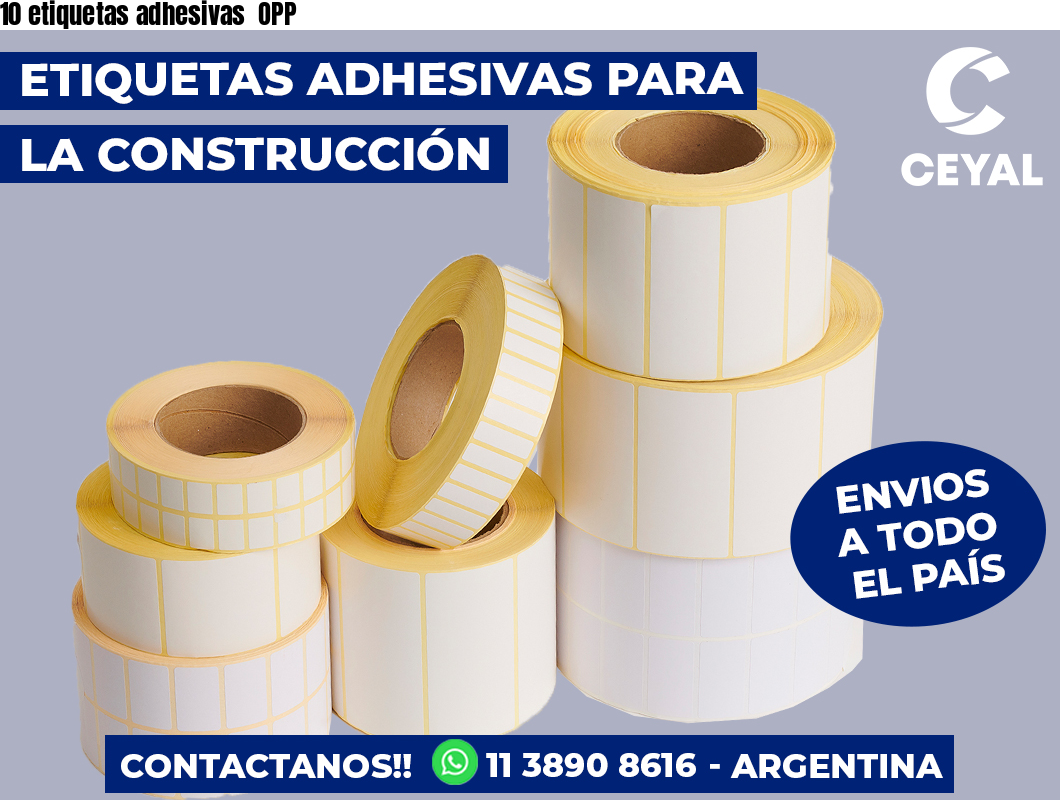 10 etiquetas adhesivas  OPP