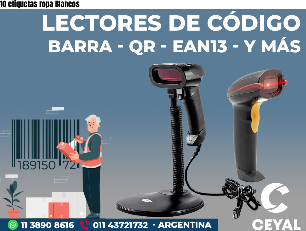 10 etiquetas ropa Blancos