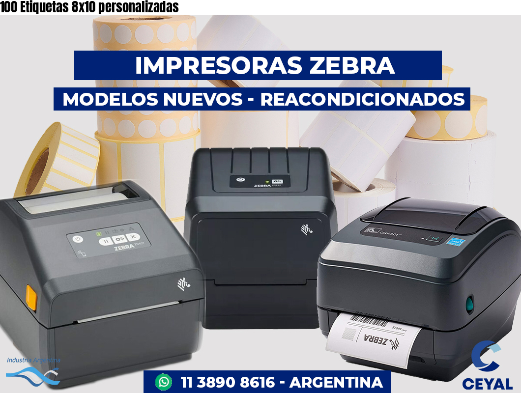 100 Etiquetas 8x10 personalizadas