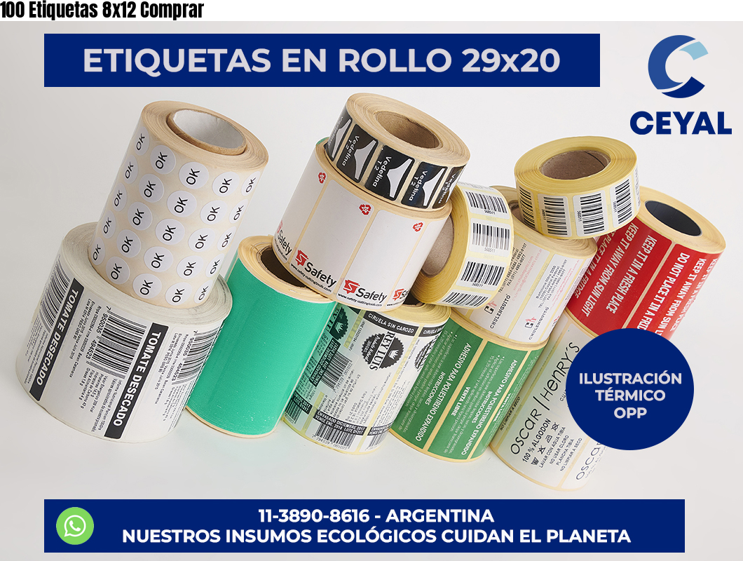 100 Etiquetas 8×12 Comprar