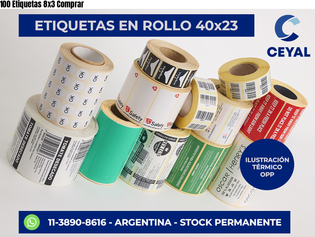 100 Etiquetas 8×3 Comprar