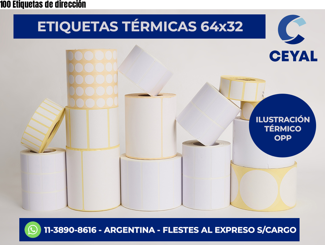 100 Etiquetas de dirección