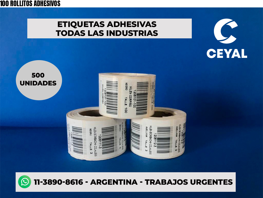 100 ROLLITOS ADHESIVOS