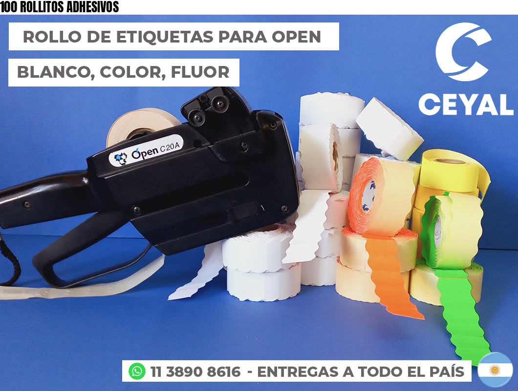 100 ROLLITOS ADHESIVOS