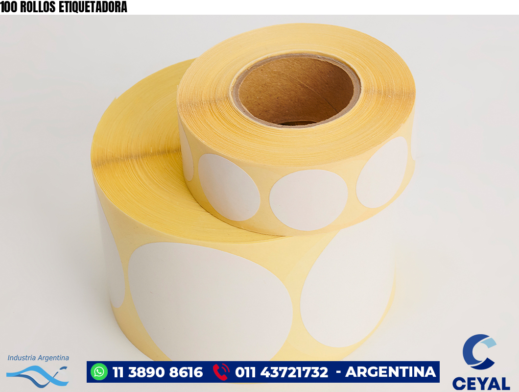 100 ROLLOS ETIQUETADORA