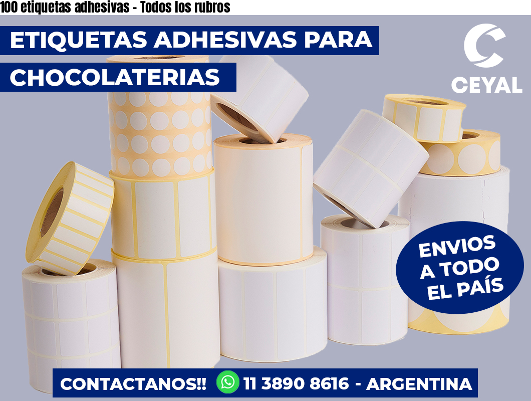 100 etiquetas adhesivas – Todos los rubros