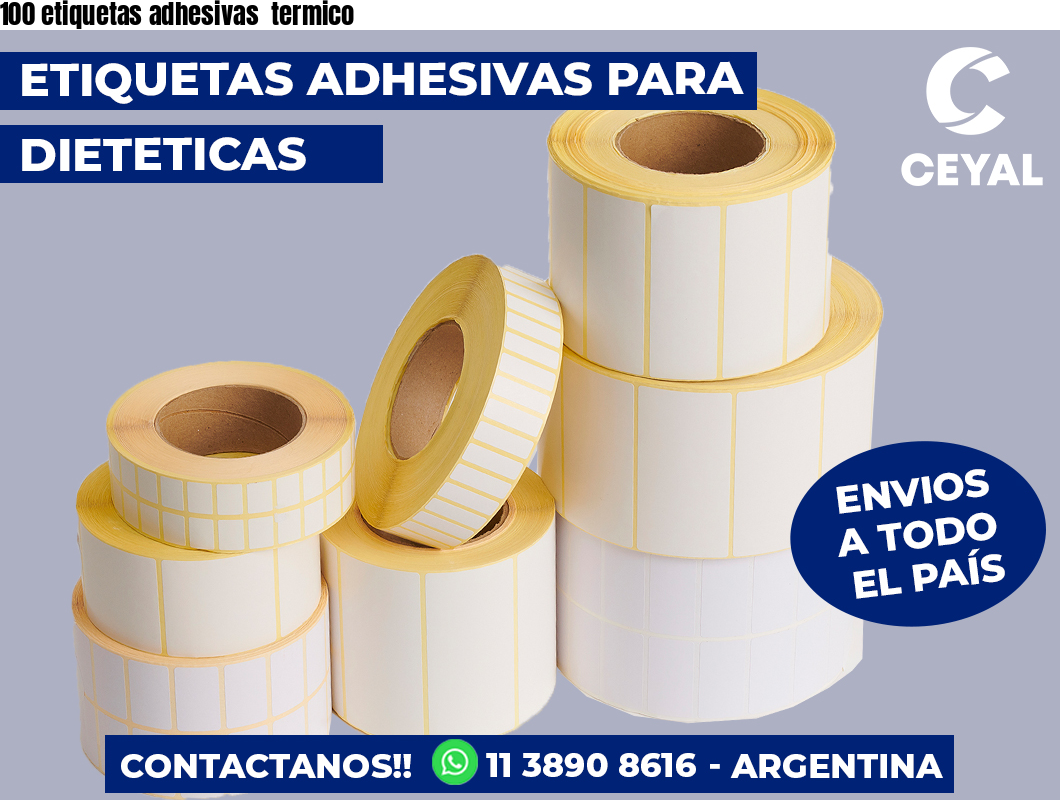 100 etiquetas adhesivas termico