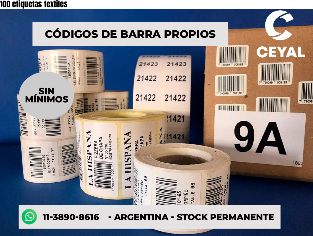 100 etiquetas textiles