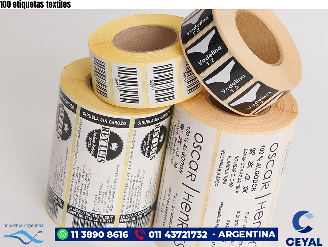 100 etiquetas textiles