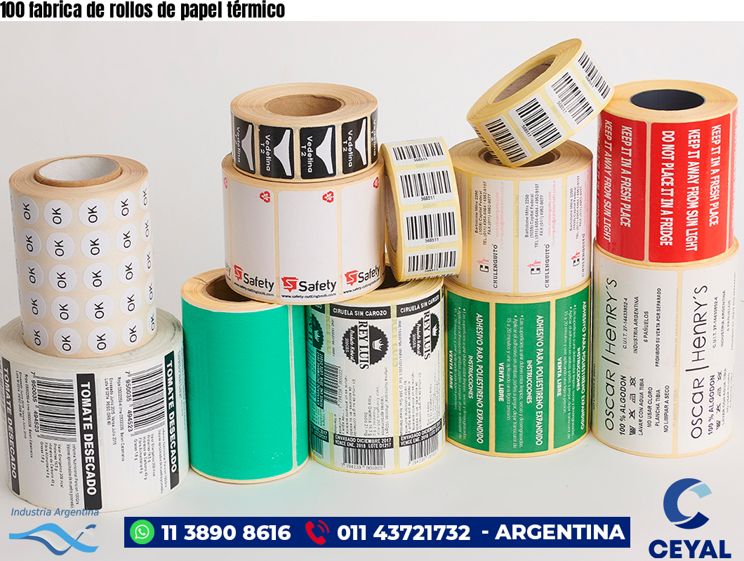 100 fabrica de rollos de papel térmico
